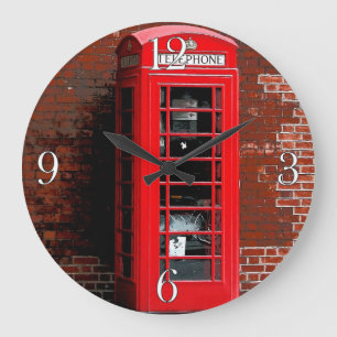 Grande Horloge Ronde Red Phone Box London England UK
