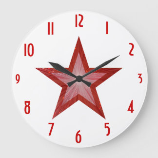 Grande Horloge Ronde Red Star Clock