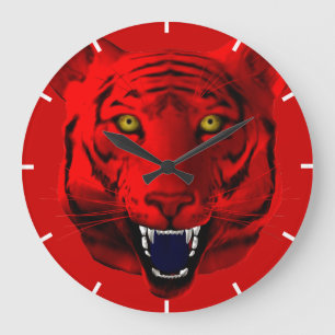 Grande Horloge Ronde Red Tiger
