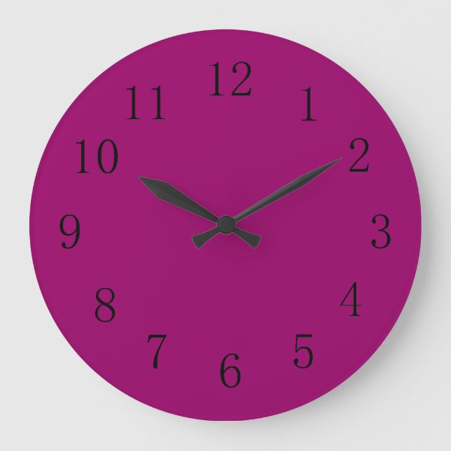 Grande Horloge Ronde Reddish Eggplant Purple Solid (Recto)
