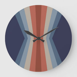 Grande Horloge Ronde Réflexion arc-en-ciel dans un style rétro
