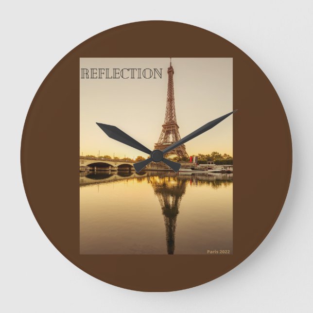 Grande Horloge Ronde Réflexions Eiffel (Recto)