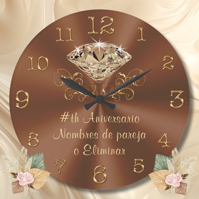Grande Horloge Ronde Regalos de aniversario por año, Aniversario (Regalos de aniversario por año. Reloj Reloj de aniversario. regalo de aniversario para padres.)