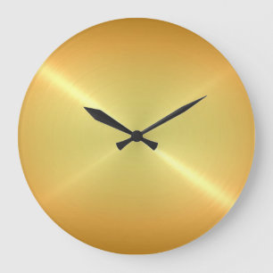 Grande Horloge Ronde Regard métallique en métal d'acier inoxydable d'