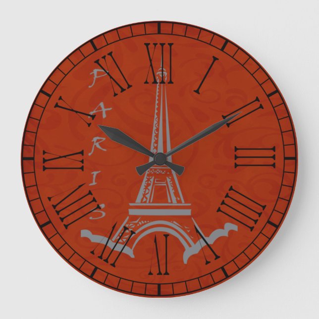 Grande Horloge Ronde Regarder le regard Paris France Tour Eiffel (Recto)