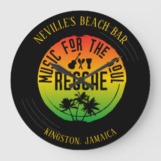 Grande Horloge Ronde Reggae Music Vinyl Record