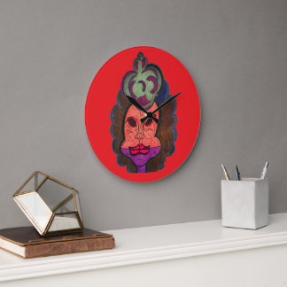 Grande Horloge Ronde Reine Clown