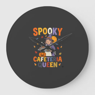 Grande Horloge Ronde Reine de la cantine d'Halloween