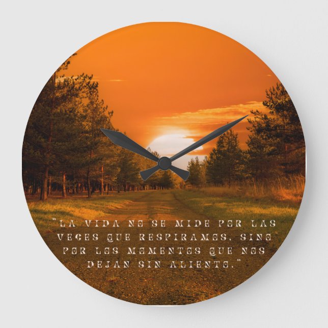 Grande Horloge Ronde "Rejoj conElegancia Inigualable en Cada Segundo" (Recto)