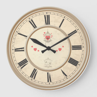 Grande Horloge Ronde Relógio de Parede de Números Romanos Clássicos