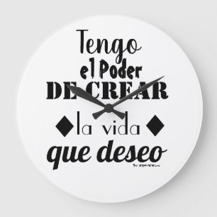 Grande Horloge Ronde Reloj de Pared Motivacional