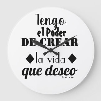 Grande Horloge Ronde Reloj de Pared Motivacional