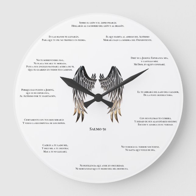 Grande Horloge Ronde Reloj de pared Salmo 91 (Recto)