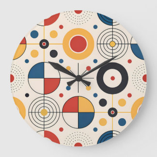 Grande Horloge Ronde Reloj diseño geométrico