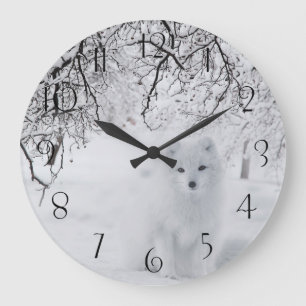 Grande Horloge Ronde Renard arctique