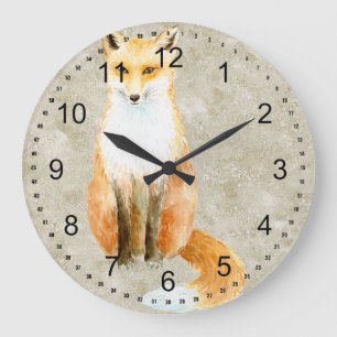Grande Horloge Ronde Renard doux