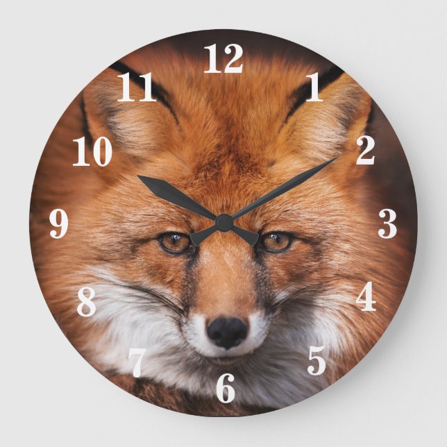 Grande Horloge Ronde Renard rouge (Recto)
