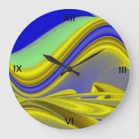 Résumé 3D en bleu jaune or