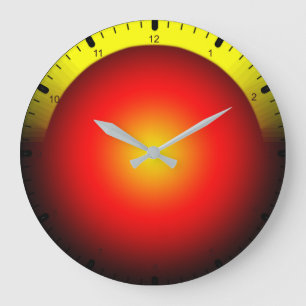 Grande Horloge Ronde Résumé coloré