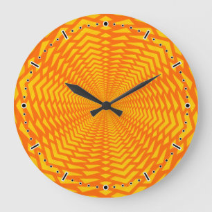 Grande Horloge Ronde Résumé géométrique Sun-Comme l'horloge murale 