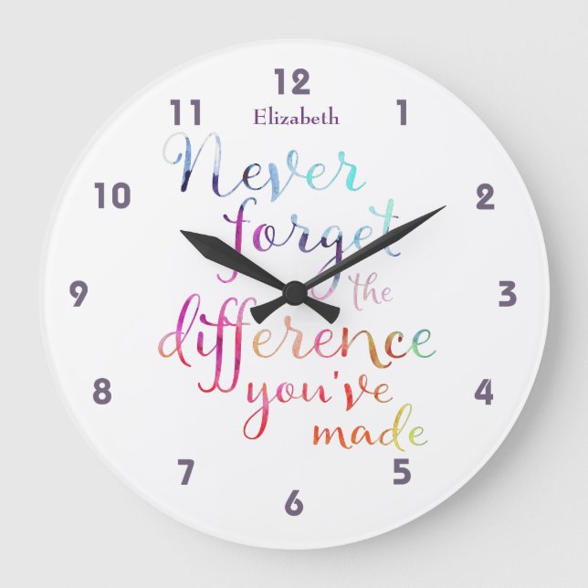 Grande Horloge Ronde Retirement Never Forget The Difference You Made (Recto)