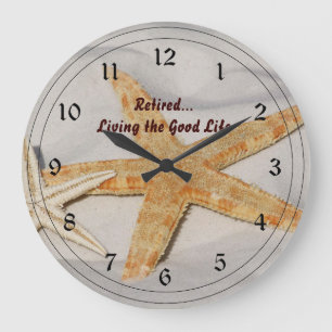 Grande Horloge Ronde Retraité...Vivre la bonne vie