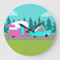 Rétro Camper / Trailer and Car Wall Clock