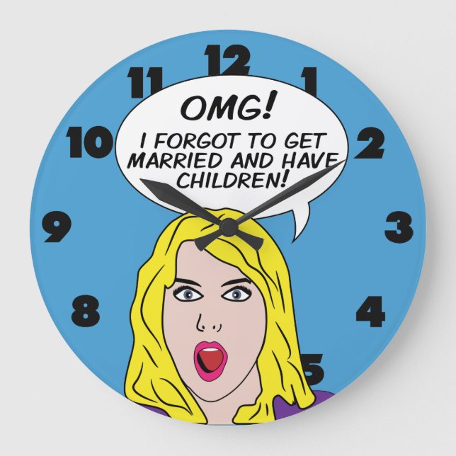 Grande Horloge Ronde RETRO COMICS wall clock (Recto)