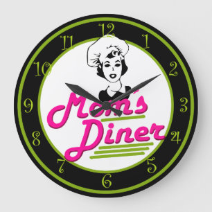 Grande Horloge Ronde Retro Funny style années 1950