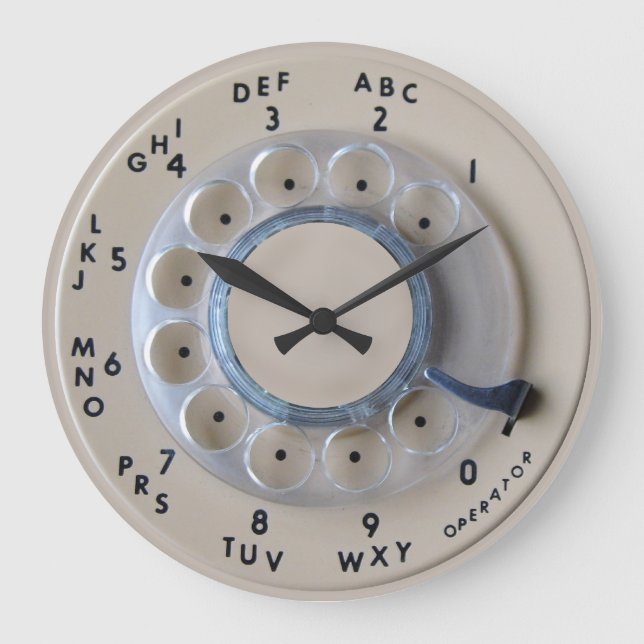 Grande Horloge Ronde Rétro Phone (Recto)