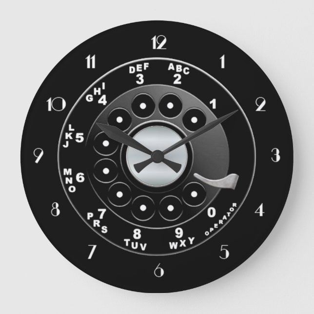 Grande Horloge Ronde Retro Rotary Dial (Recto)