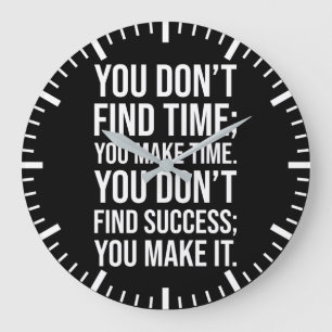 Grande Horloge Ronde Réussir - Motivation de l'agitation