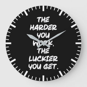 Grande Horloge Ronde Réussite, Hustle, Grind et Gym Motivationnel