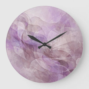 Grande Horloge Ronde Rêve de lavande Tourbillon lilas Mauve lavande