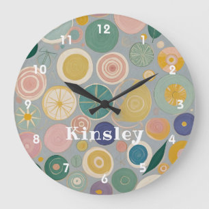 Grande Horloge Ronde Rêve Kaleidoscope personnalisé