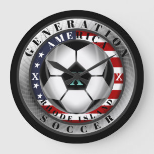 Grande Horloge Ronde Rhode Island State Generation X American Soccer