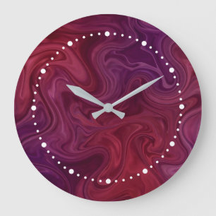 Grande Horloge Ronde Riche Fleur de Vigne Bio Violet