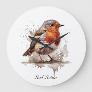 Grande Horloge Ronde Robin de Jardin de charme, coutume