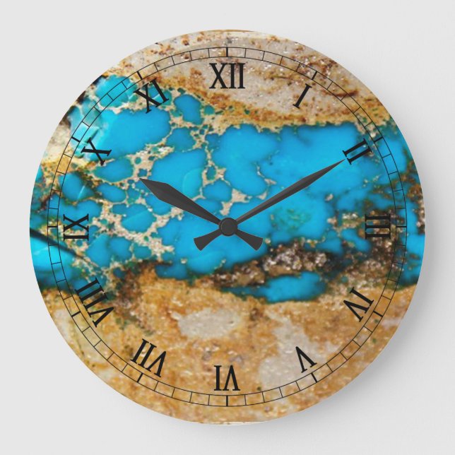 Grande Horloge Ronde Roche 1 de turquoise (Recto)