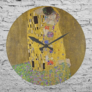 Grande Horloge Ronde Romance intemporelle : L'horloge "Kiss" de Gustav 