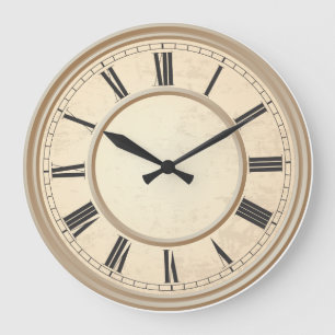 Grande Horloge Ronde Römische Zahlen Römisches Ziffernblatt Simpel