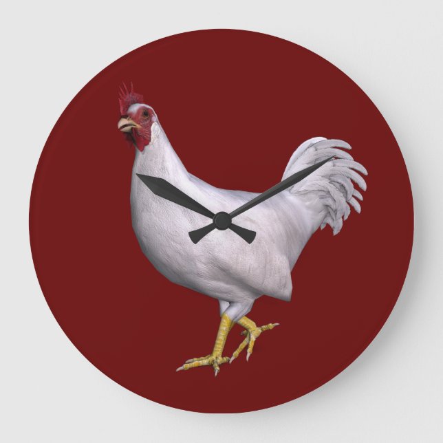 Grande Horloge Ronde Rooster blanc (Recto)