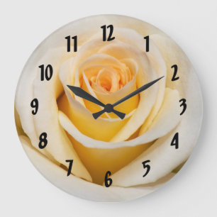 Grande Horloge Ronde Rose assez blanc