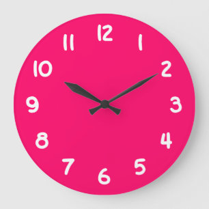 Grande Horloge Ronde Rose chaud