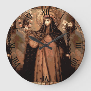 Grande Horloge Ronde rose de saint de Lima
