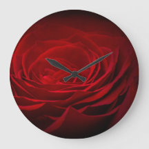 Rose De Sang Rouge Profond Sur Noir