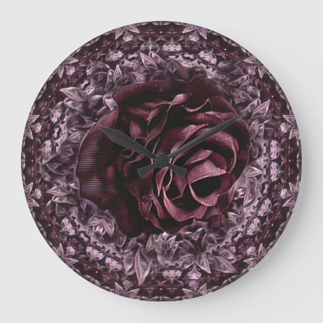Grande Horloge Ronde Rose Mandala (Recto)