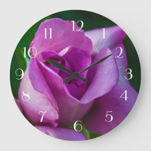 Grande Horloge Ronde Rose pourpre