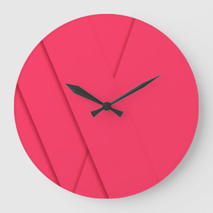 Grande Horloge Ronde Rose, simple, moderne, élégant, cool, art tendance