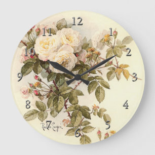 Grande Horloge Ronde Roses de Guinevere de De Longpré's